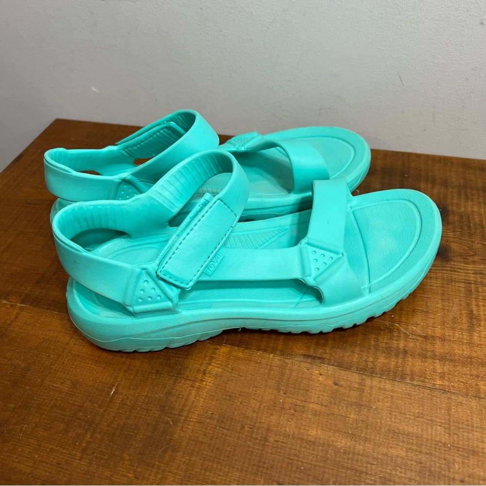 Teva Hurricane Drift turquoise teal green sandals size 11